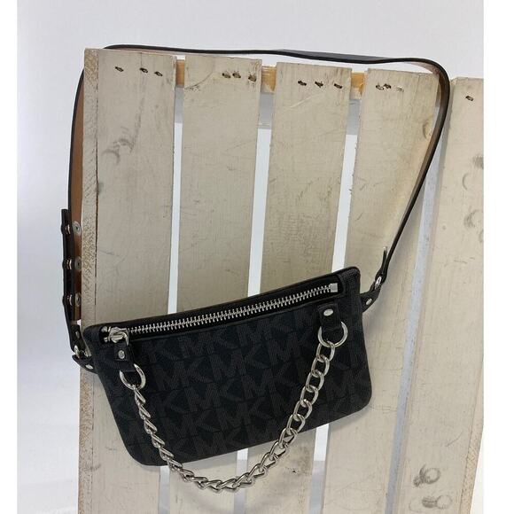 MICHAEL KORS SIGNATURE PRINT SAFFIANO LEATHER FANNY PACK - Picture 2 of 9